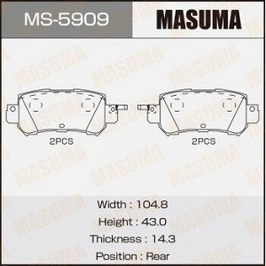 Колодки дисковые MASUMA CX-5 2011- rear (1/12)