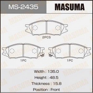 Колодки дисковые MASUMA (1/12)