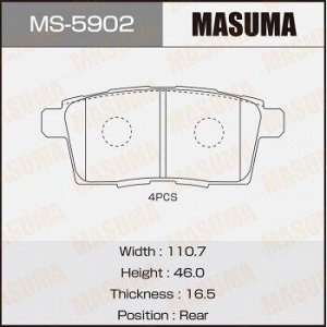 Колодки дисковые MASUMA CX7/ ER3P 06- rear