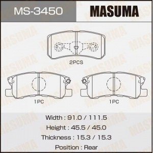 Колодки дисковые MASUMA (1/12)