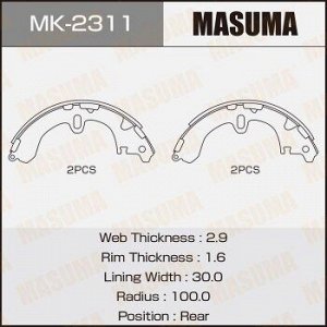 Колодки барабанные MASUMA R-1030 MK-2288