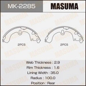 Колодки барабанные MASUMA R-1051