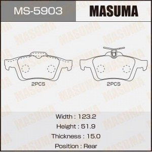 Колодки дисковые MASUMA PREMACY/CREW.CR3W rear