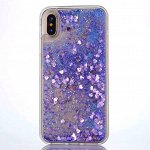 Чехол силикон с блестками на телефон iphone