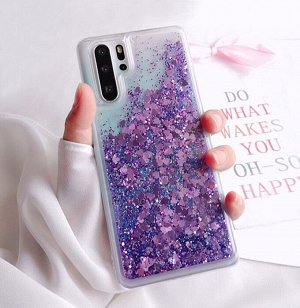Чехол силикон с блестками на телефон Xiaomi Redmi Note