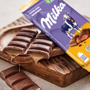 MONDELEZ®️Шоколад молочный "Милка" с карамельной начинкой, 90 г