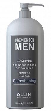 Ollin Мужской шампунь для волос и тела ежедневный Оллин 1000 мл Ollin Premier for men
