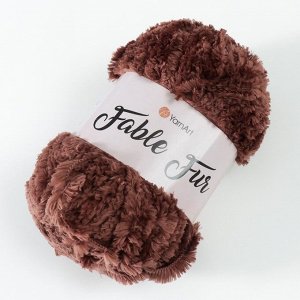 Пряжа "Fable Fur" 100% микрополиэстер 100м/100гр (986 коричневый)