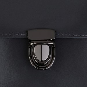 Застёжка для сумки, 4 x 3 см, цвет чёрный никель
