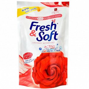 LION "Essence Fresh & Soft" Гель  д/стирки  400мл "Красная роза"(мягкая упак.) Таиланд