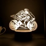Светильник &quot;Мотоциклист&quot; LED RGB от сети 9,5х15,5х16,5 см