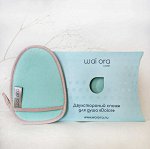 Двухстороний спонж для душа &quot;Dolce&quot; мятный 15*12см