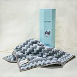 Салфетка косметическая &quot;Swan+&quot; (бирюзово-серый) 30х30см