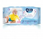 Влажные салфетки Aura Ultra Comfort, детские, 60 шт