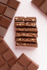 Шоколадно-фундучный молочный шоколад с  фундучно-шоколадной пастой 70г  БЕЗ САХАРА ВЕГАН
