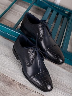 Оксфорды мужские/ Мужская обувь оптом Турция/ Мужские туфли (4007-06-L1 Темно-синий)