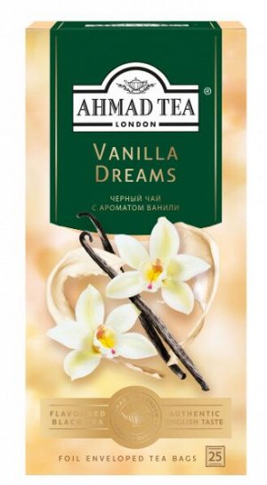 Чай черный Ahmad Tea Ванильные Грезы в пакетиках, 25 х 1,8 г