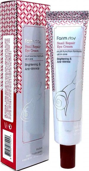 FARMSTAY Крем для глаз с улиткой / Антивозрастной / 40 мл / Snail Repair Eye Cream