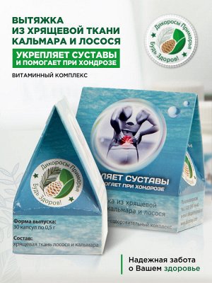 Вытяжка из хрящевой ткани кальмара и лосося (30 капс.х0,5г)