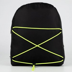 Рюкзак текстильный со шнуровкой, цвет чёрный