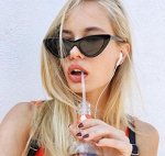 Женские солнцезащитные очки &quot;Кошечки&quot;, цвет черный