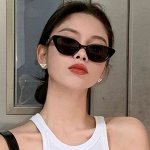 Женские солнцезащитные очки &quot;Кошечка&quot;, цвет черный