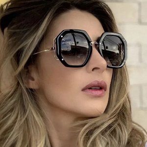 Женские круглые солнцезащитные очки, леопардовая оправа + чехол