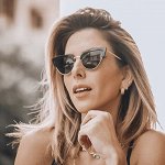 Женские солнцезащитные очки &quot;Кошечка&quot;, цвет черный