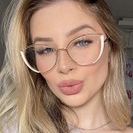 Имиджевые женские очки &quot;Кошечки&quot;, цвет золотистый/белый