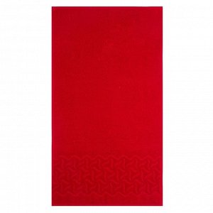 Полотенце махровое «Радуга» 100х150 см, цвет красный, 295г/м2