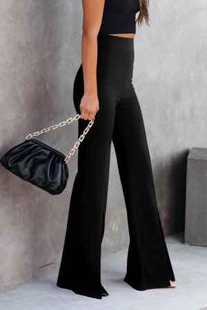 Черные классические брюки с разрезами