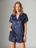 Комплект с шортами короткий рукав НОЧЬ