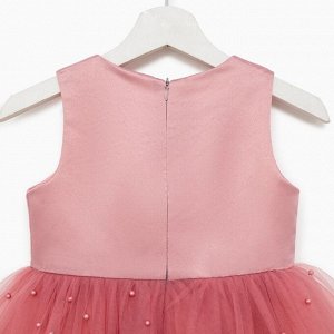 Платье детское с бусинками KAFTAN, 30 (98-104 см), розовый
