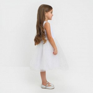 Платье детское с бусинками KAFTAN р. 30 (98-104 см), белый