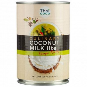 Кокосовое Молоко с Пониженным Содержанием Жира 5-7% в ж/б THAI COCO
400 мл   Thai Coco Culinary Coconut Milk Lite