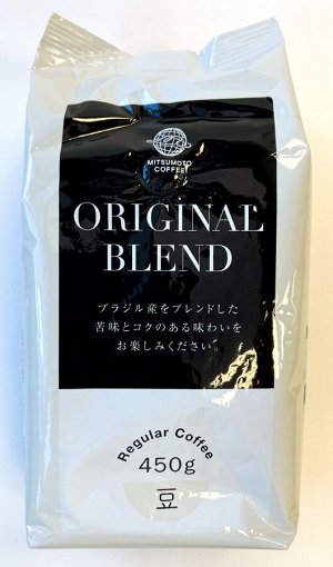 Кофе зерновой MitsuMotoCoffee  "Original Blend" оригинальный вкус, 450г, м/у,