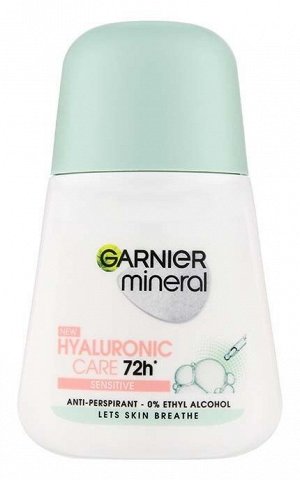 Garnier Дезодорант-антиперспирант роликовый для тела Mineral Гиалуроновый уход 72 часа, женский, 50 мл, Гарньер