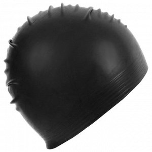 Шапочка для плавания, резиновая, для взрослых, обхват головы 54-60, цвета МИКС