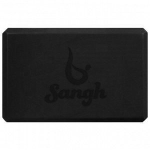 Блок для йоги Sangh, 23х15х8 см, цвет чёрный