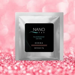 Хна для бровей темно-коричневая Nano Tap в саше, 5 гр.