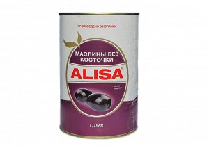 Маслиныбез косточек Alisa 4100 гр ж/б Испания