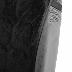 Накидка на переднее сиденье авто 140x50 см, искусственный мех, черный