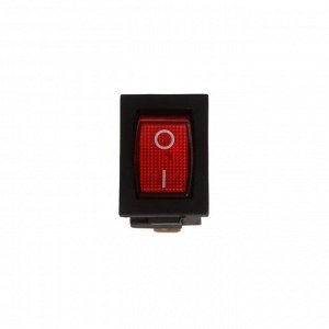 Переключатель красный с подсветкой, 12 В, 15 A, 3 контакта, размер Mini
