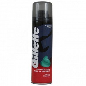Gillette гель для бритья регулярный классический, 200мл
