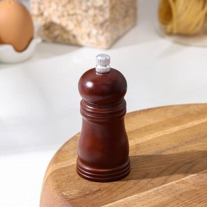 Мельница для специй Доляна, 10,5x4,5 см, металлический механизм, цвет коричневый