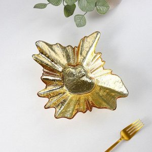 Тарелка сервировочная «Рени», 25х6 см, цвет золотой