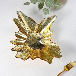 Тарелка сервировочная «Рени», 30х7,5 см, цвет золотой