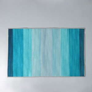 Коврик для ванной Доляна «Лазурный», 50?80 см, цвет синий