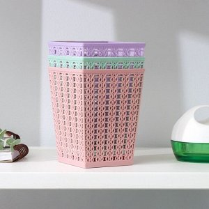 Корзинка пластиковая для хранения «Макраме», цвет МИКС