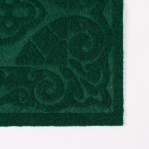 Коврик влаговпитывающий придверный без окантовки «Восточная сказка», 40x60 см, цвет зелёный